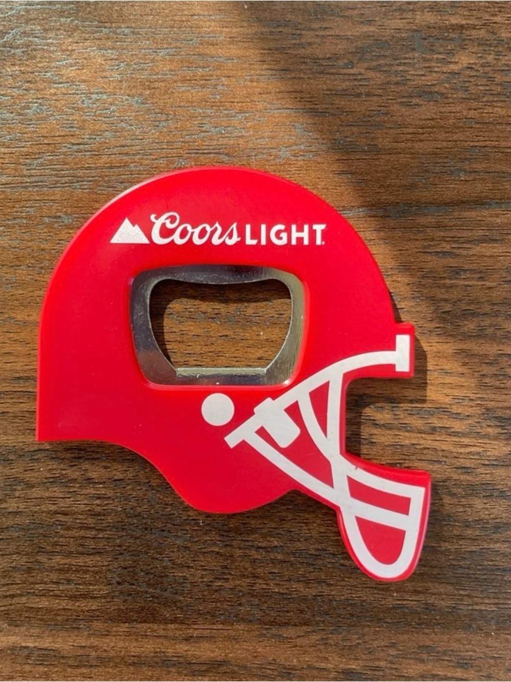 Coors Light Red Football Helmet Bottle Opener